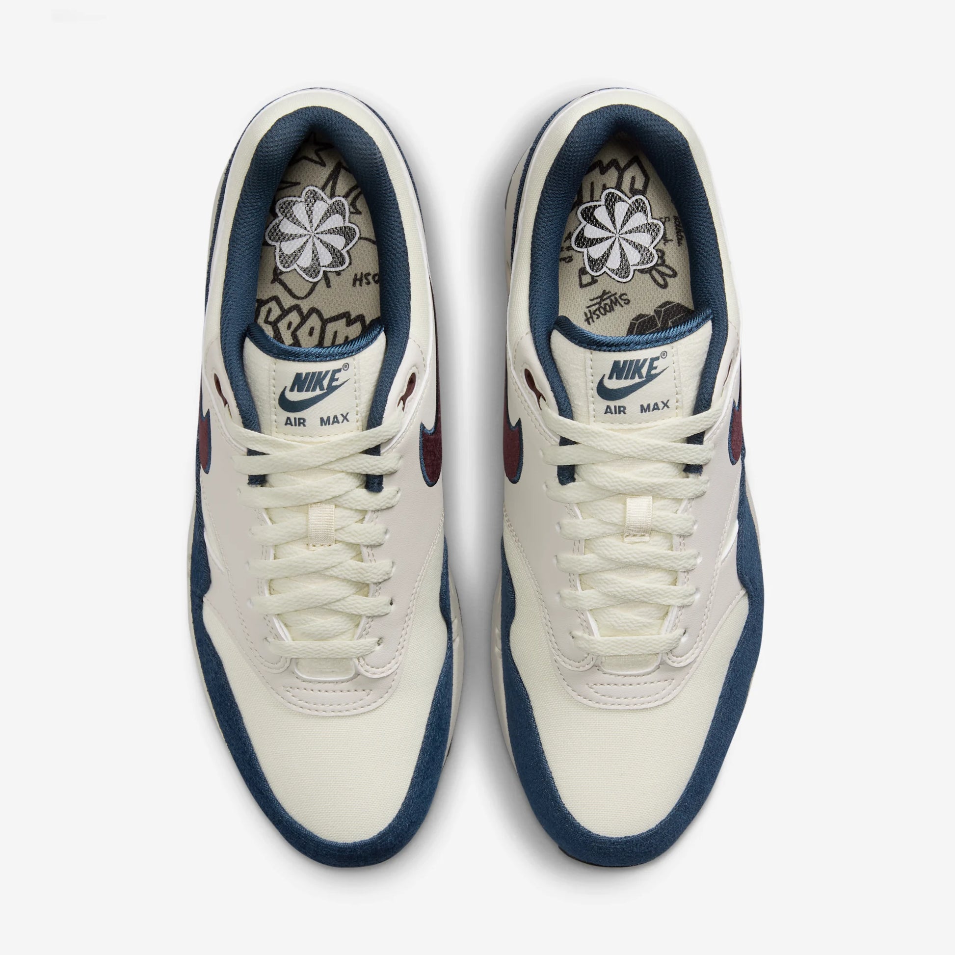 Nike Air Max 1 Coconut Milk Burgundy Crush Navy