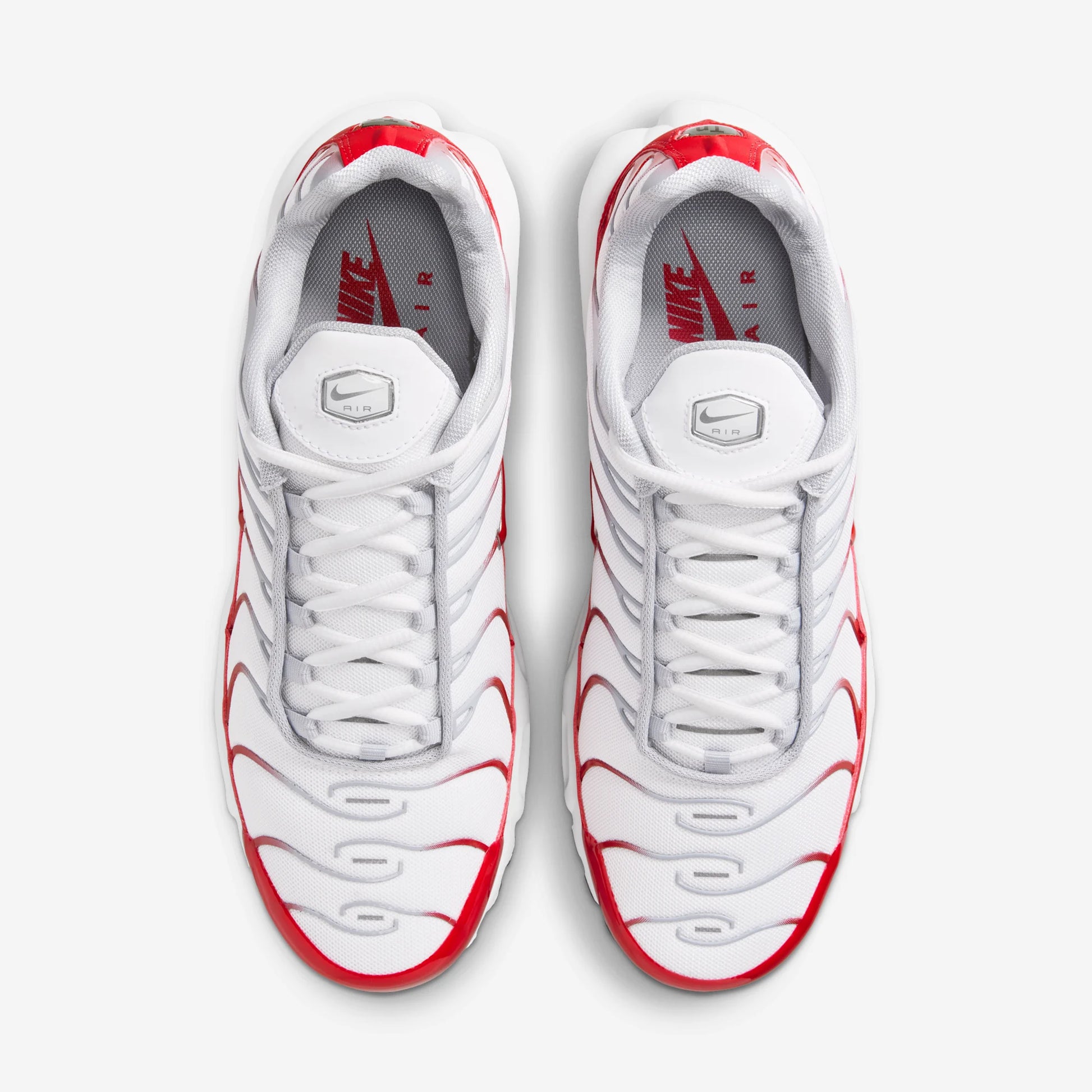 Nike Air Max Plus White University Red Wolf Grey