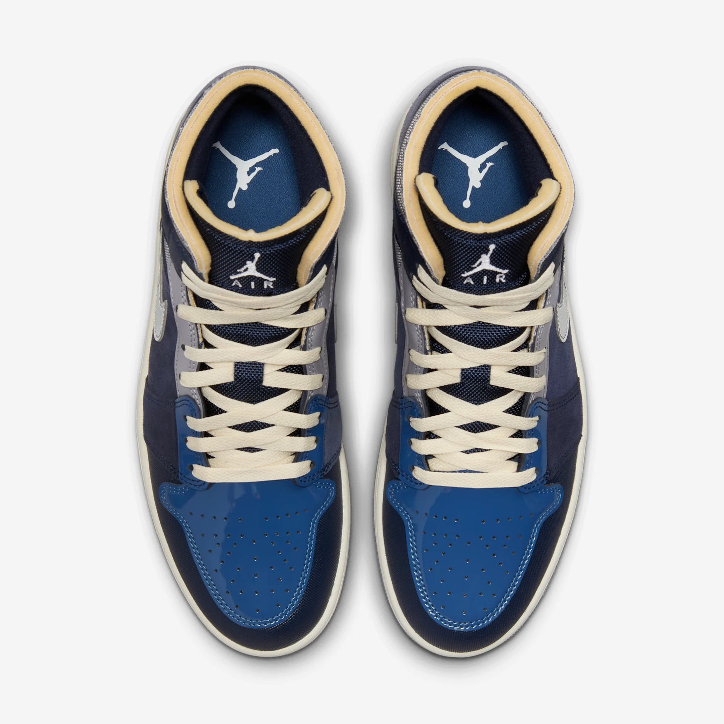 Jordan 1 Mid SE Craft Obsidian French Blue Ashen Slate White