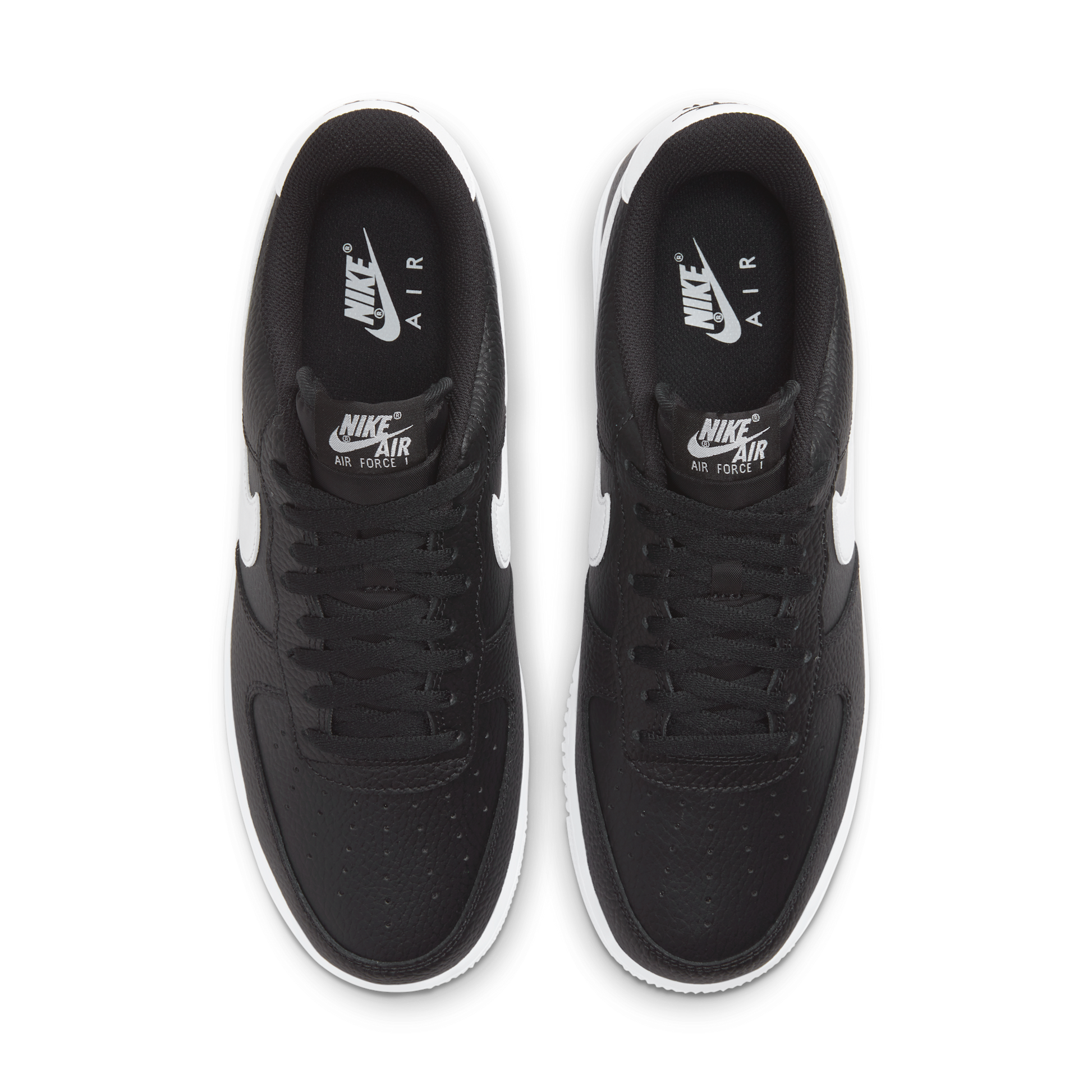 Nike Air Force 1 Low '07 Black White Pebbled Leather