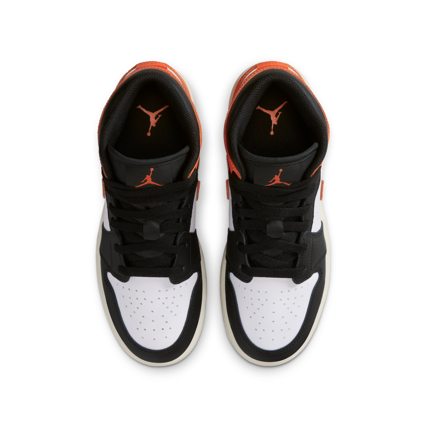 Jordan 1 Mid Black Toe Starfish