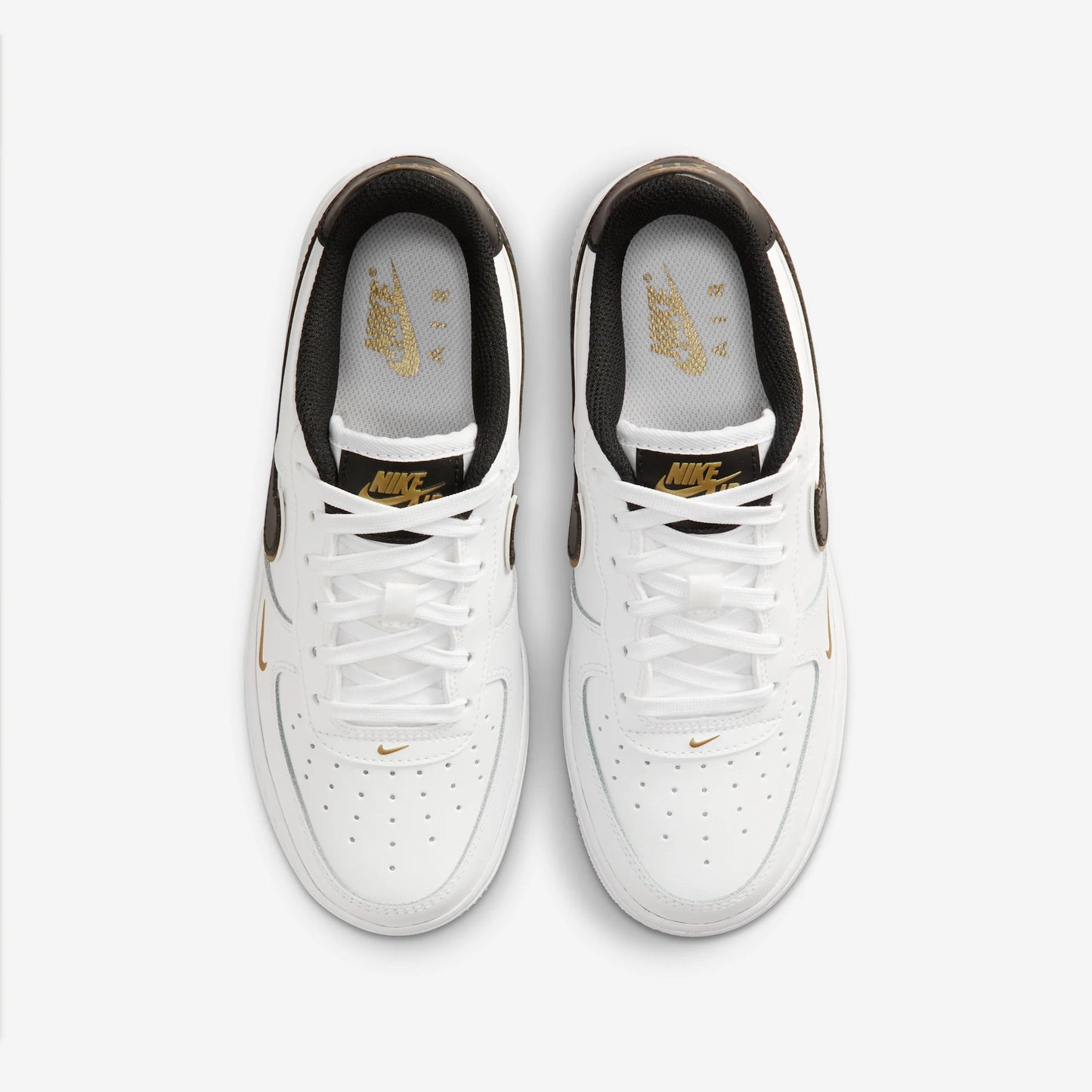 Nike Air Force 1 Low '07 LV8 Double Swoosh White Metallic Gold (GS)
