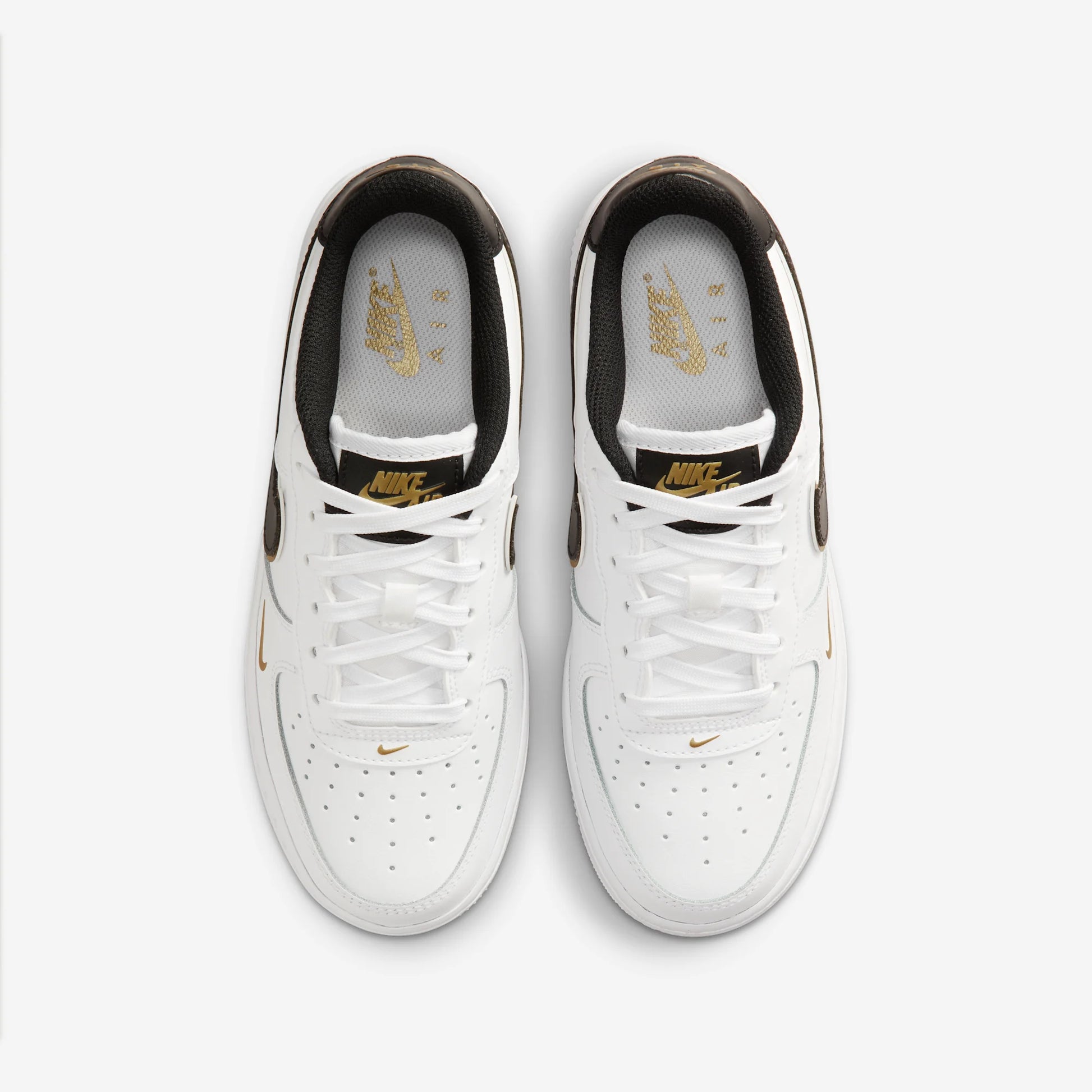 Nike Air Force 1 Low '07 LV8 Double Swoosh White Metallic Gold (GS)