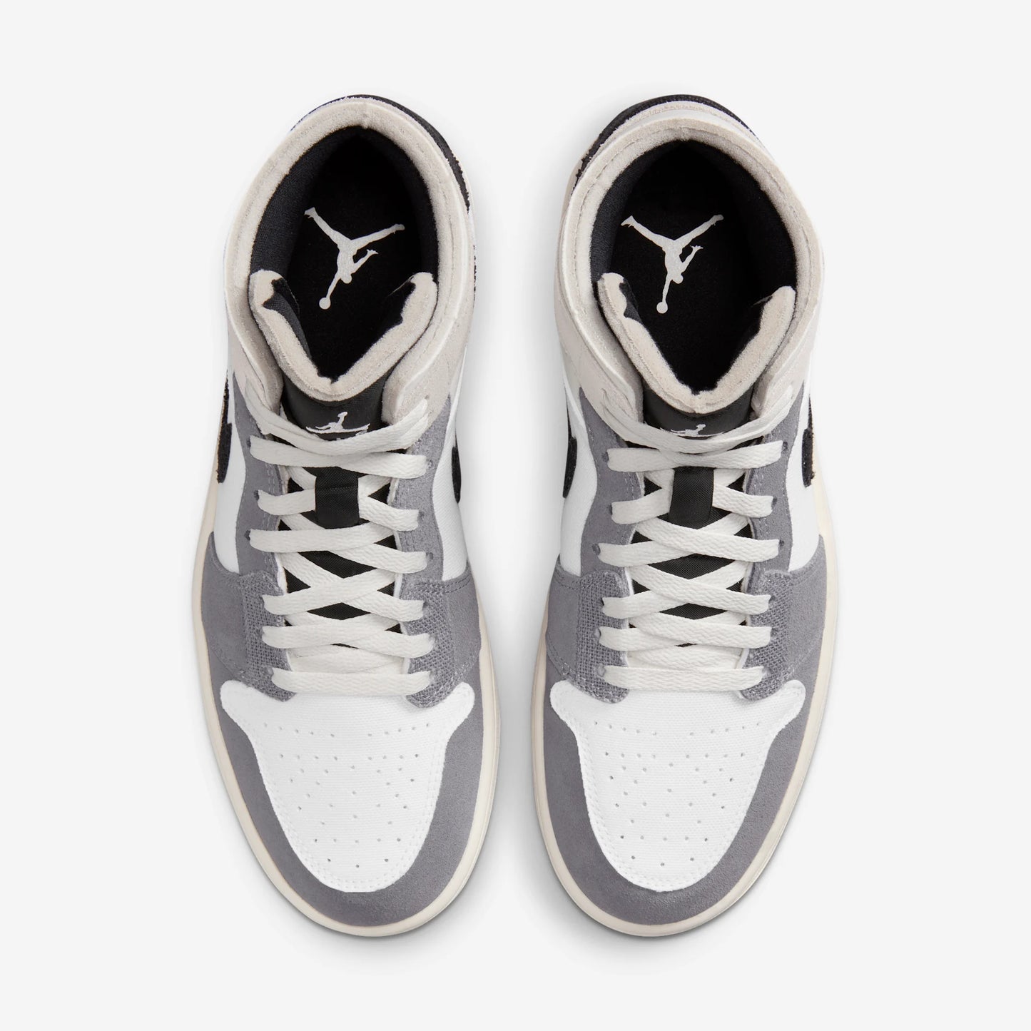 Jordan 1 Mid SE Craft White Cement Grey Black
