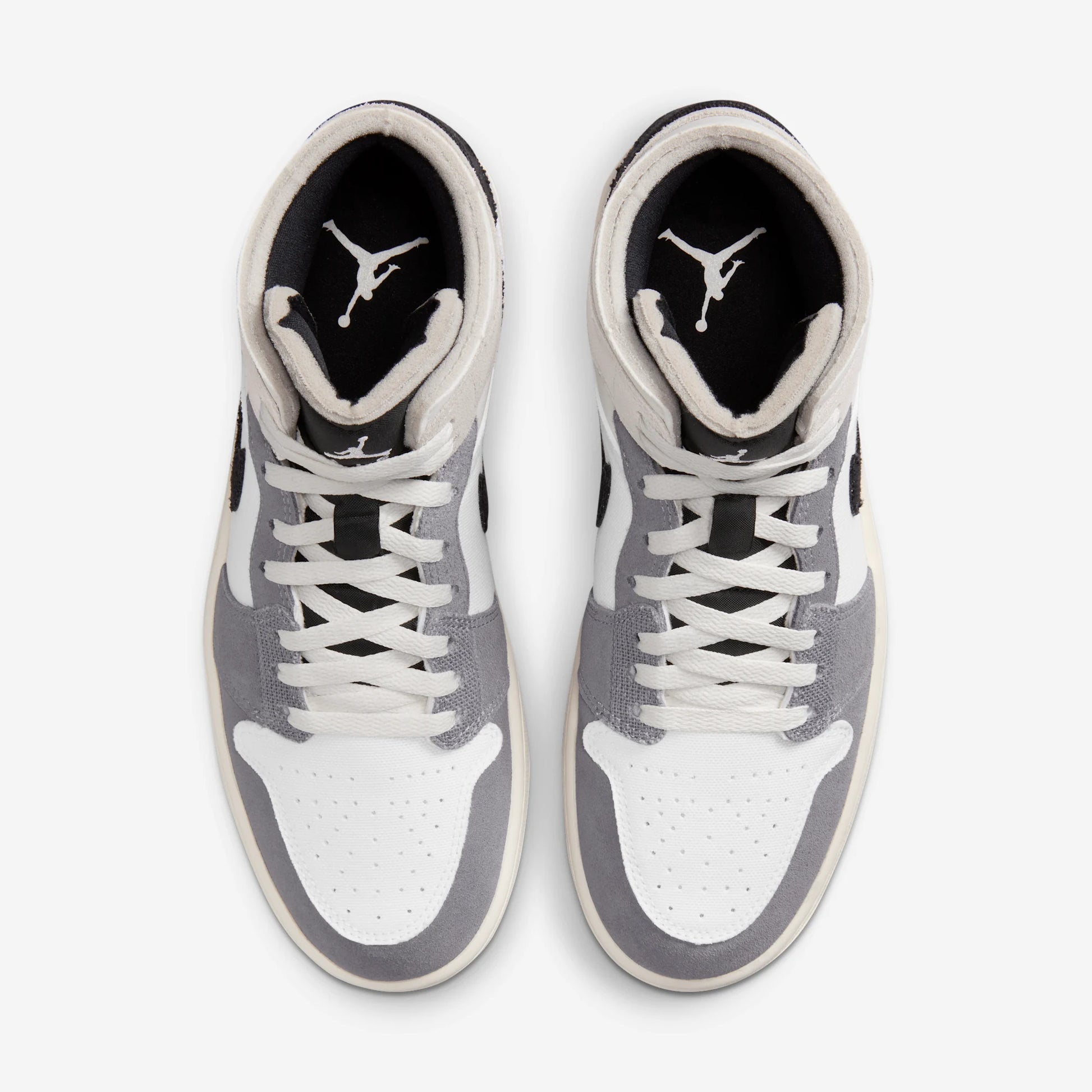 Jordan 1 Mid SE Craft White Cement Grey Black