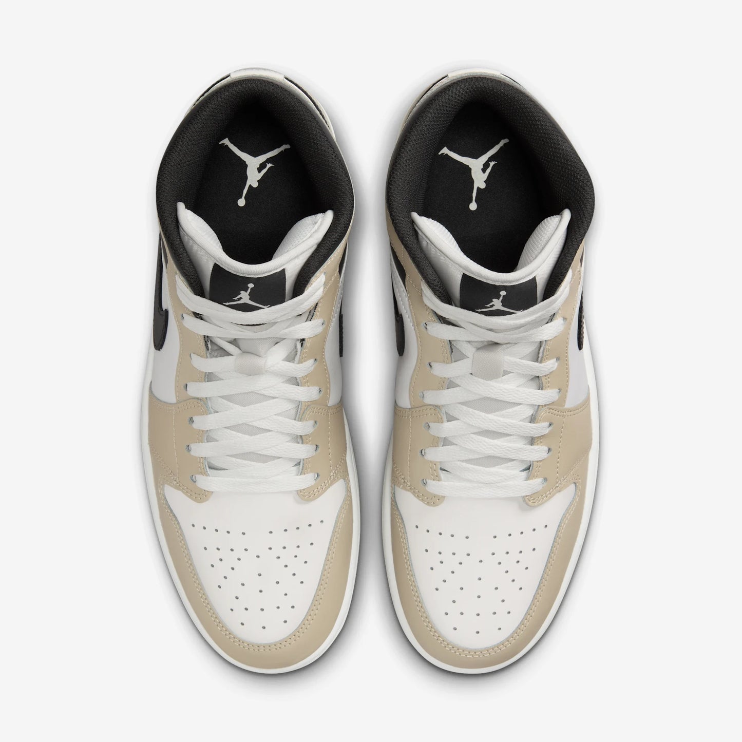 Jordan 1 Mid Summit White Off Noir Rattan