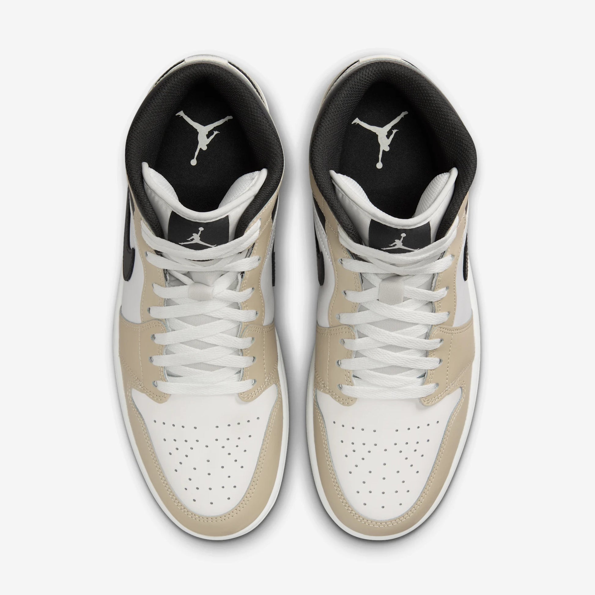 Jordan 1 Mid Summit White Off Noir Rattan