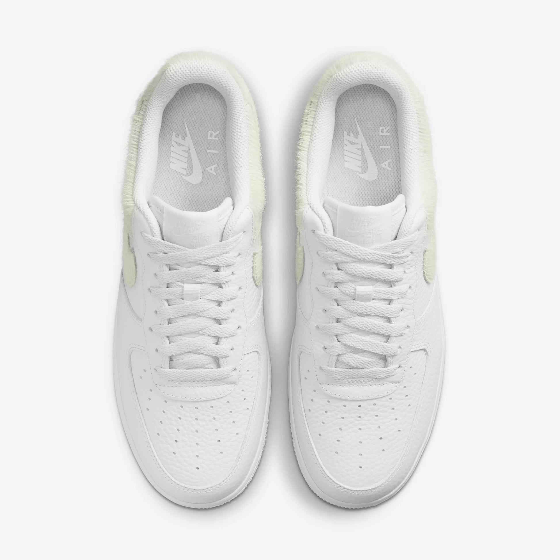 Nike Air Force 1 Low White Pony Hair Heel