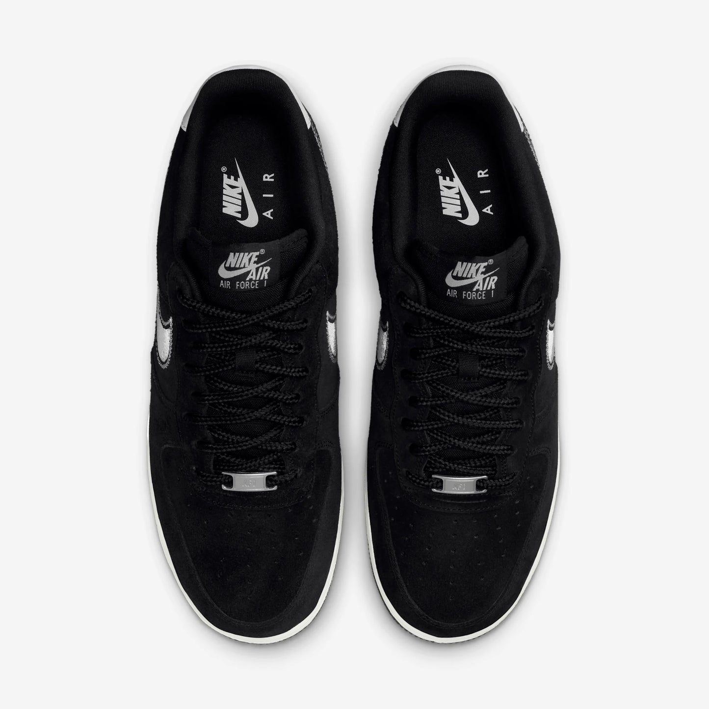 Nike Air Force 1 Low '07 LV8 Black Sail Embroidered Swoosh