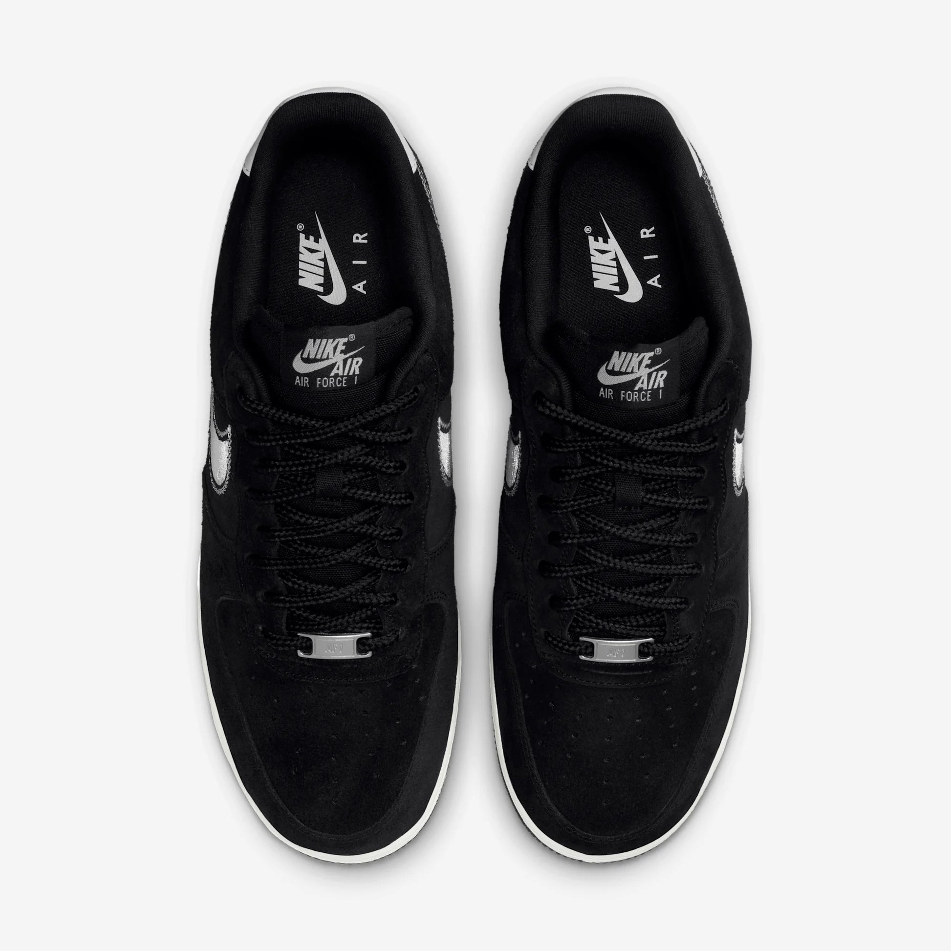 Nike Air Force 1 Low '07 LV8 Black Sail Embroidered Swoosh