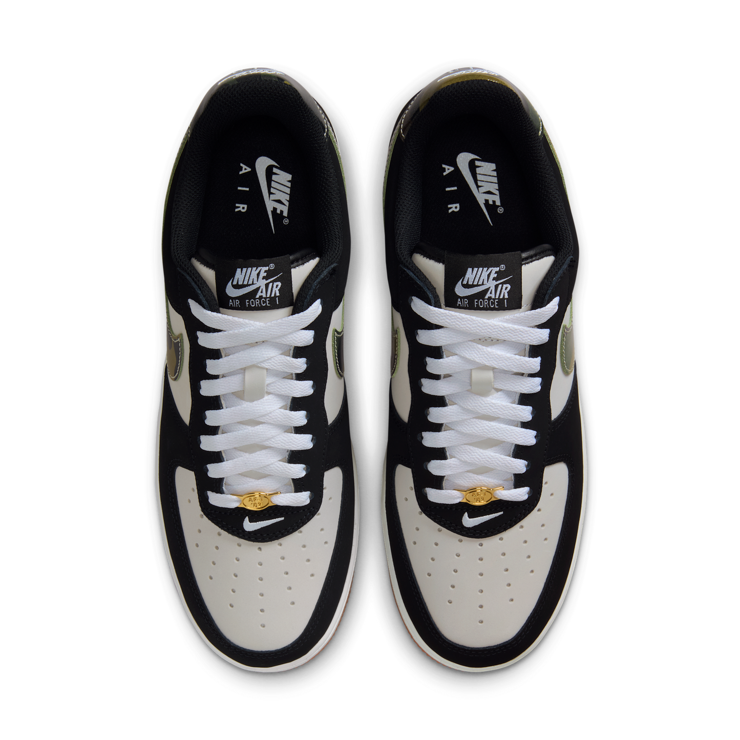 Nike Air Force 1 Low '07 LV8 Black Patent Camo Swoosh