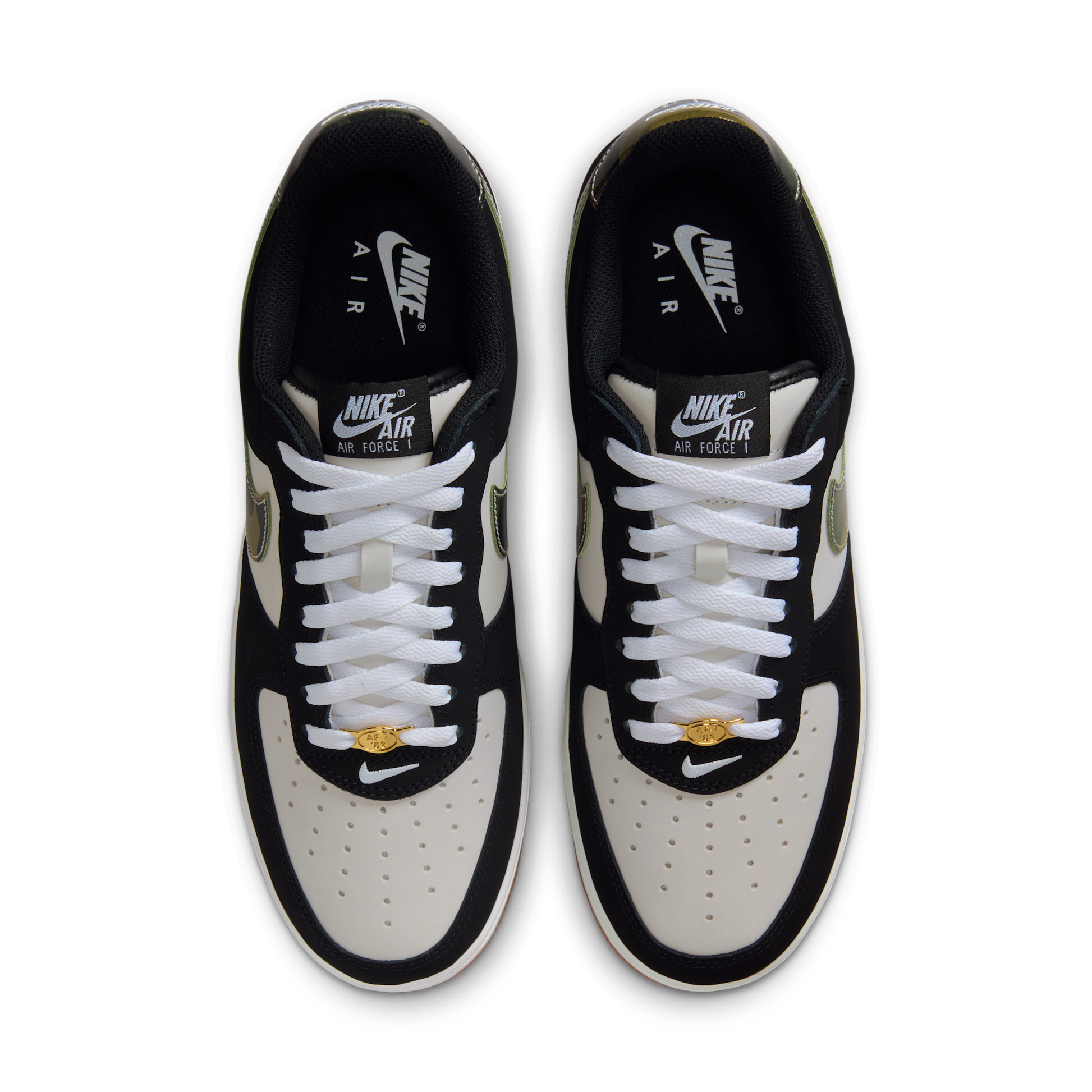Nike Air Force 1 Low '07 LV8 Black Patent Camo Swoosh