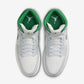 Jordan 1 Mid White Pure Platinum Pine Green