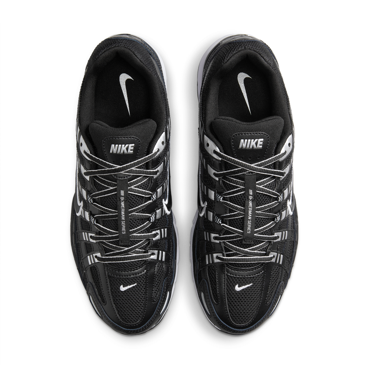 Nike P-6000 Black White Metallic Silver