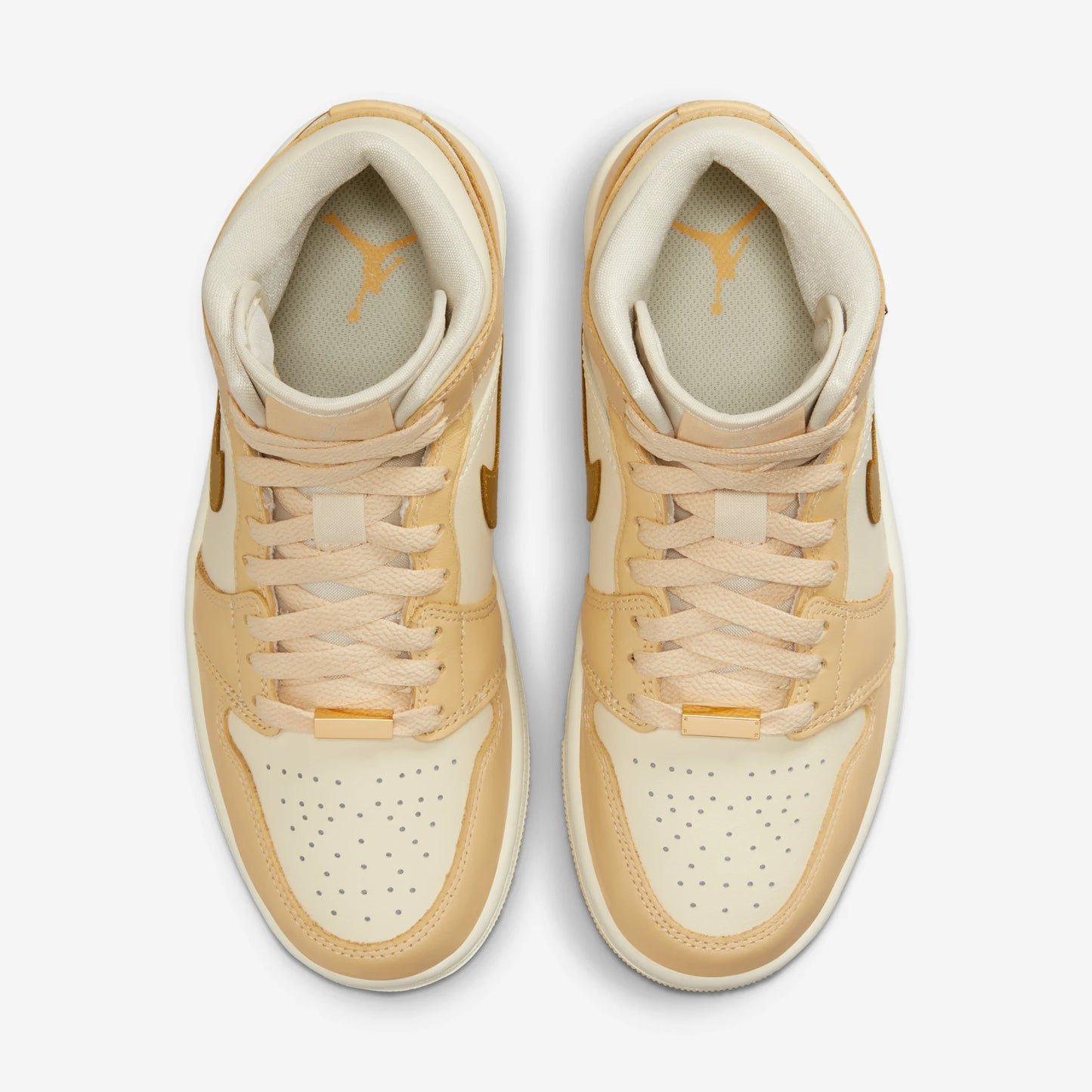 Jordan 1 Mid SE Pale Vanilla Metallic Gold (Women's)