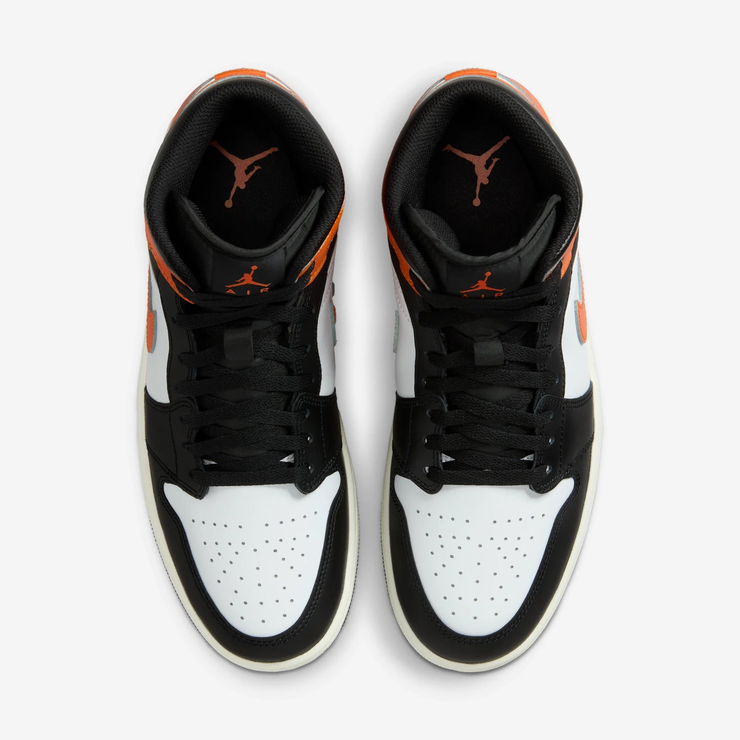 Jordan 1 Mid Black Toe Starfish