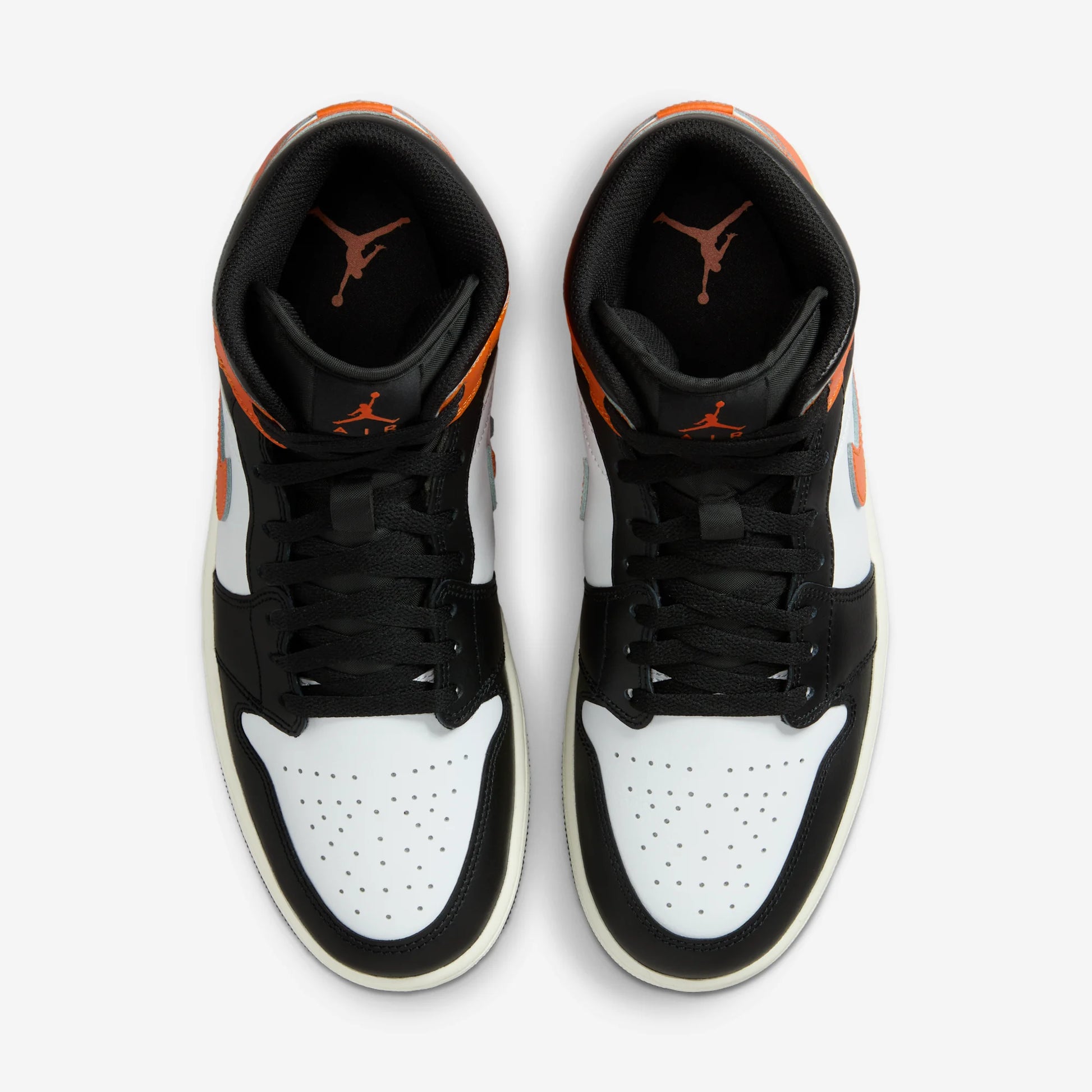 Jordan 1 Mid Black Toe Starfish