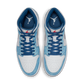 Jordan 1 Mid French Blue Fire Red