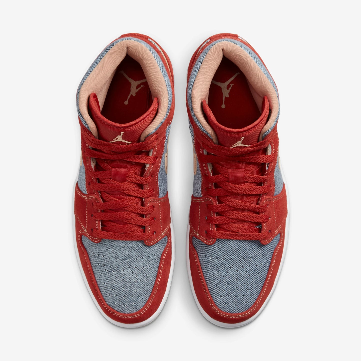 Jordan 1 Mid Denim Red