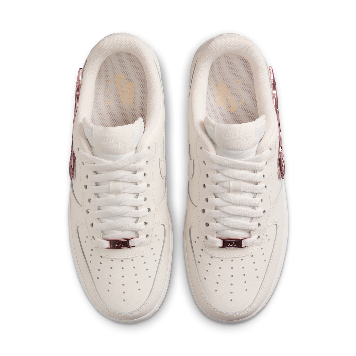 Nike Air Force 1 Low Liquid Metal Swoosh Metallic Rose Gold (Women's)