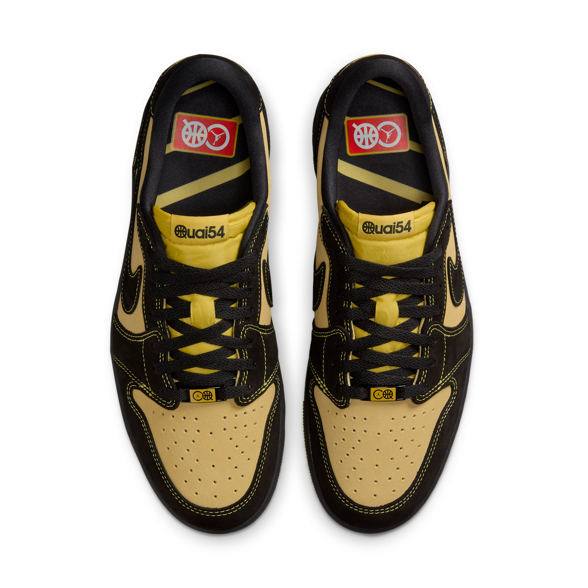 Jordan 1 Retro Low OG Quai 54 Black Tour Yellow Red