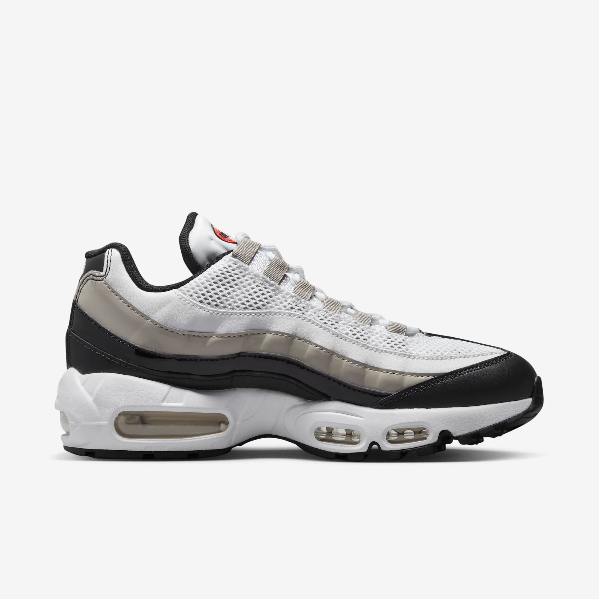 Nike Air Max 95 White Light Iron Ore Black Patent (Women's)