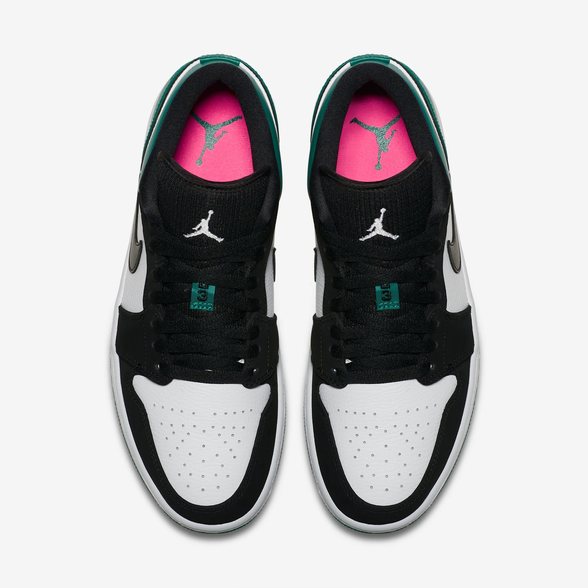 Jordan 1 Low White Black Mystic Green