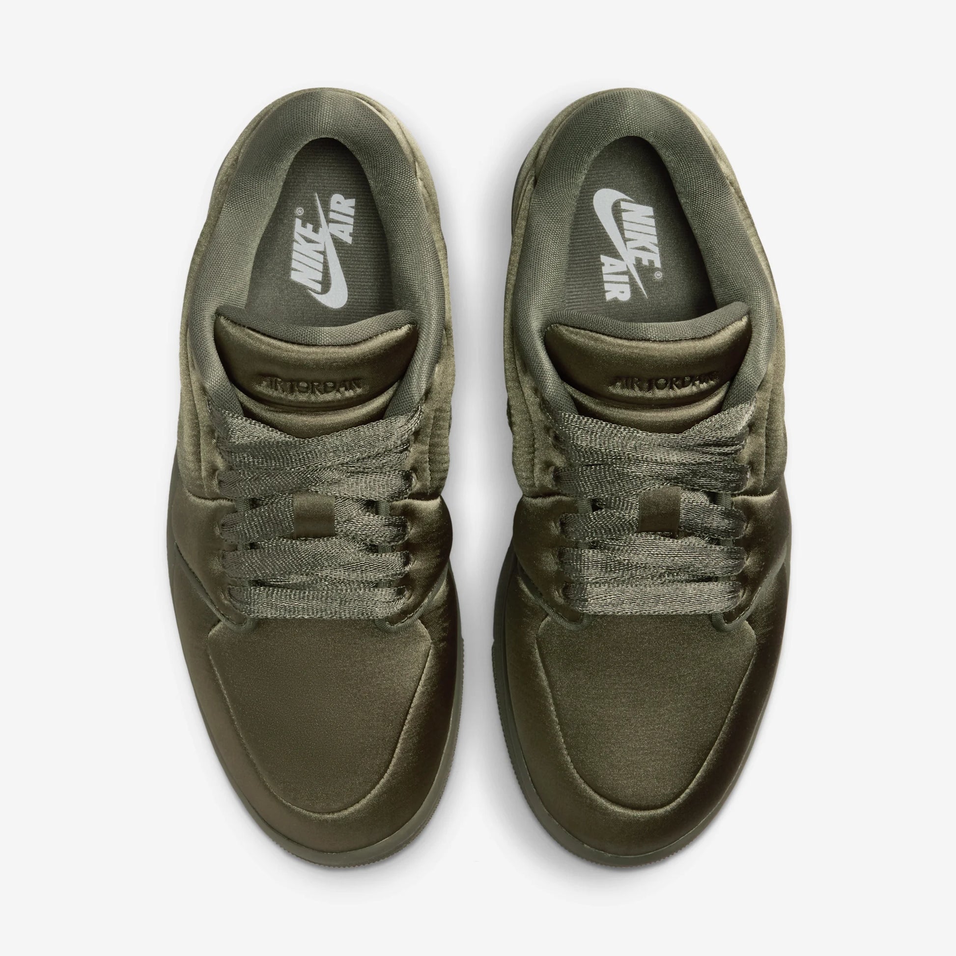 Jordan 1 Low Method of Make Satin Medium Olive (Women's)