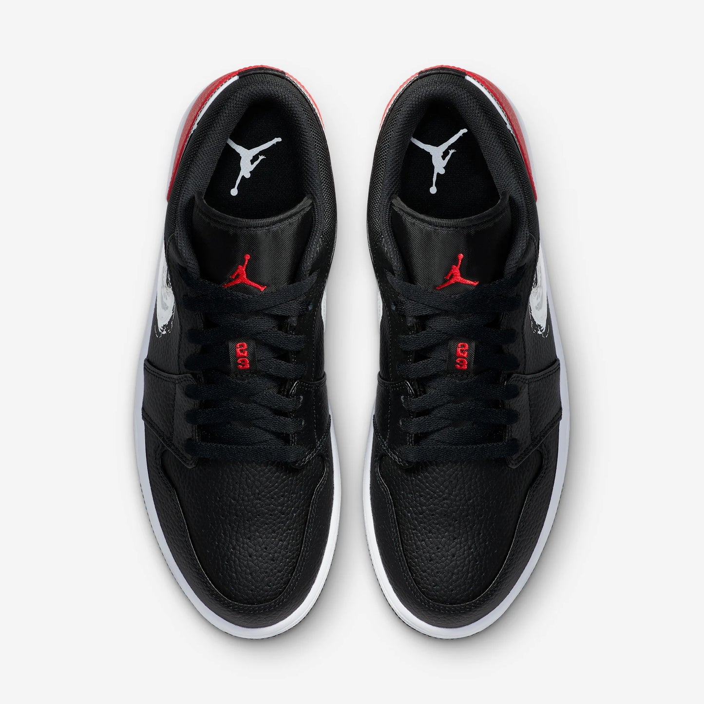 Jordan 1 Low Brushstroke Swoosh Black