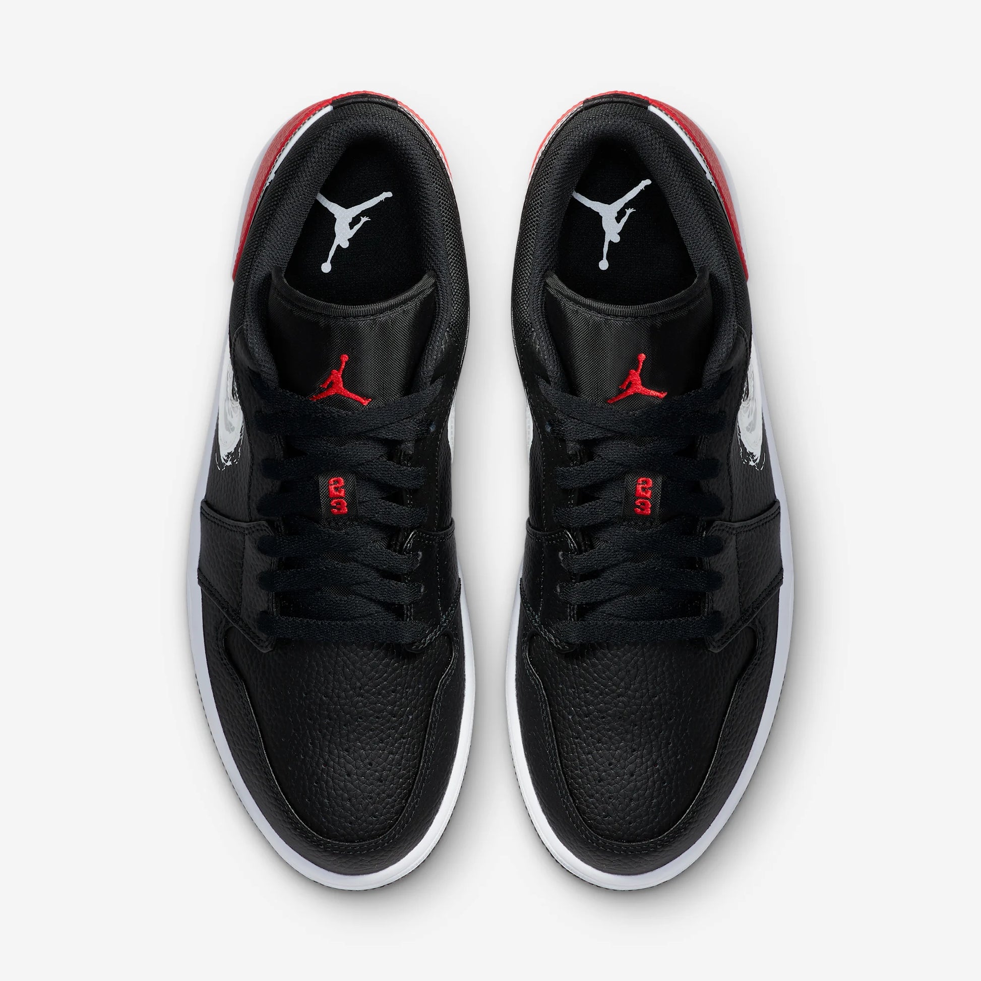 Jordan 1 Low Brushstroke Swoosh Black