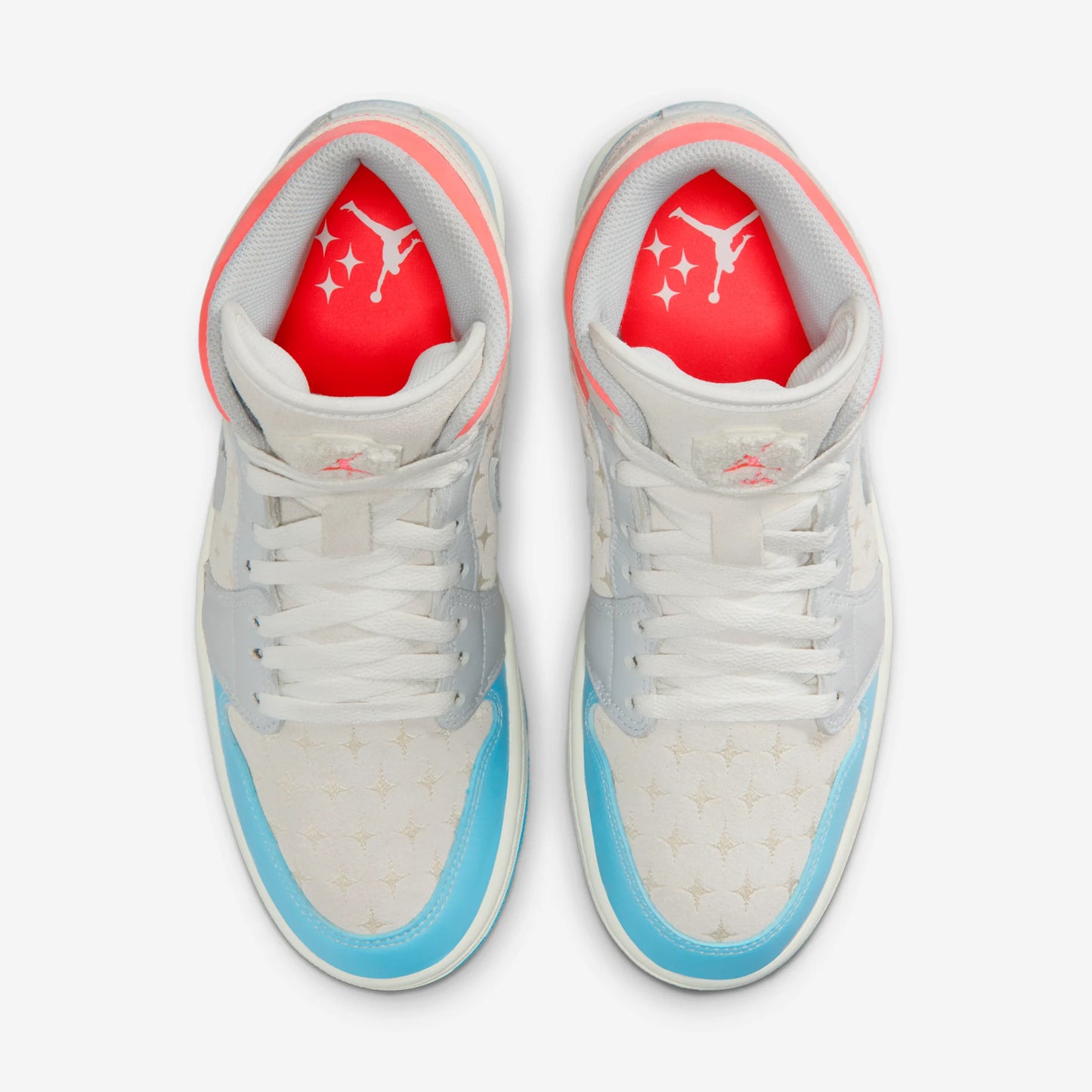 Jordan 1 Mid Sail Hot Lava Blue Chill (Women's)