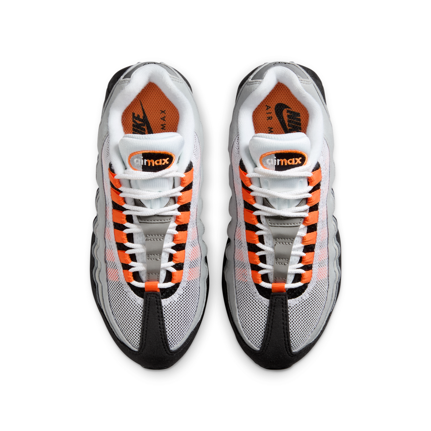 Nike Air Max 95 Big Bubble Black Cool Grey White Bright Mandarin