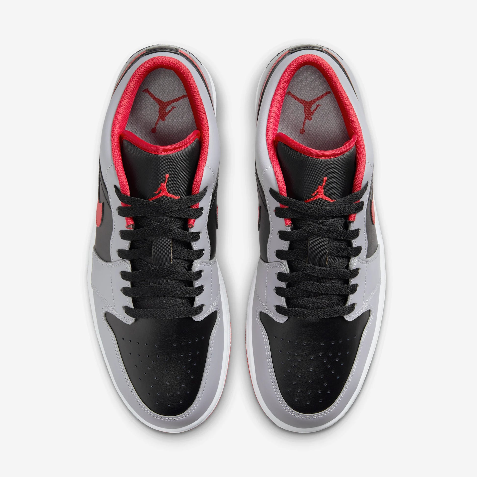 Jordan 1 Low Black Light Smoke Grey Gym Red