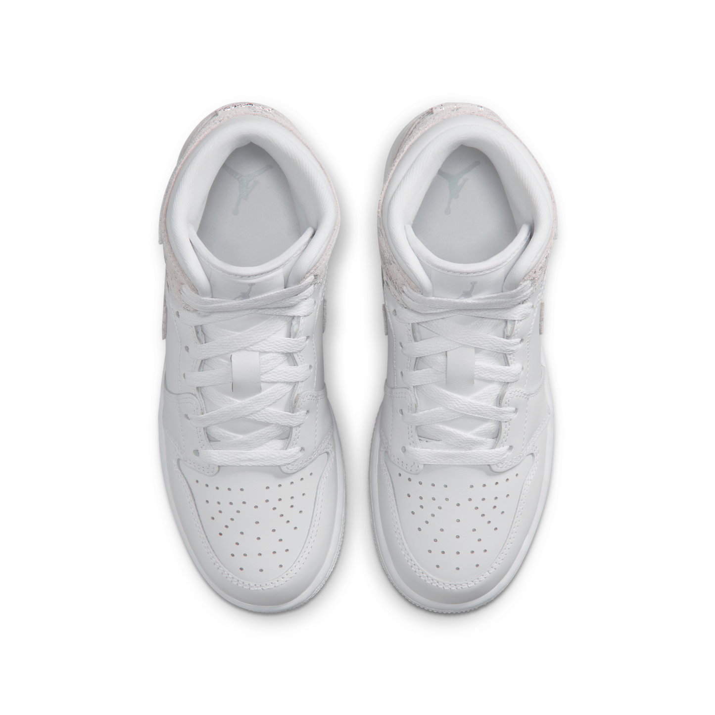 Jordan 1 Mid SE Distressed White Field Silver (GS)