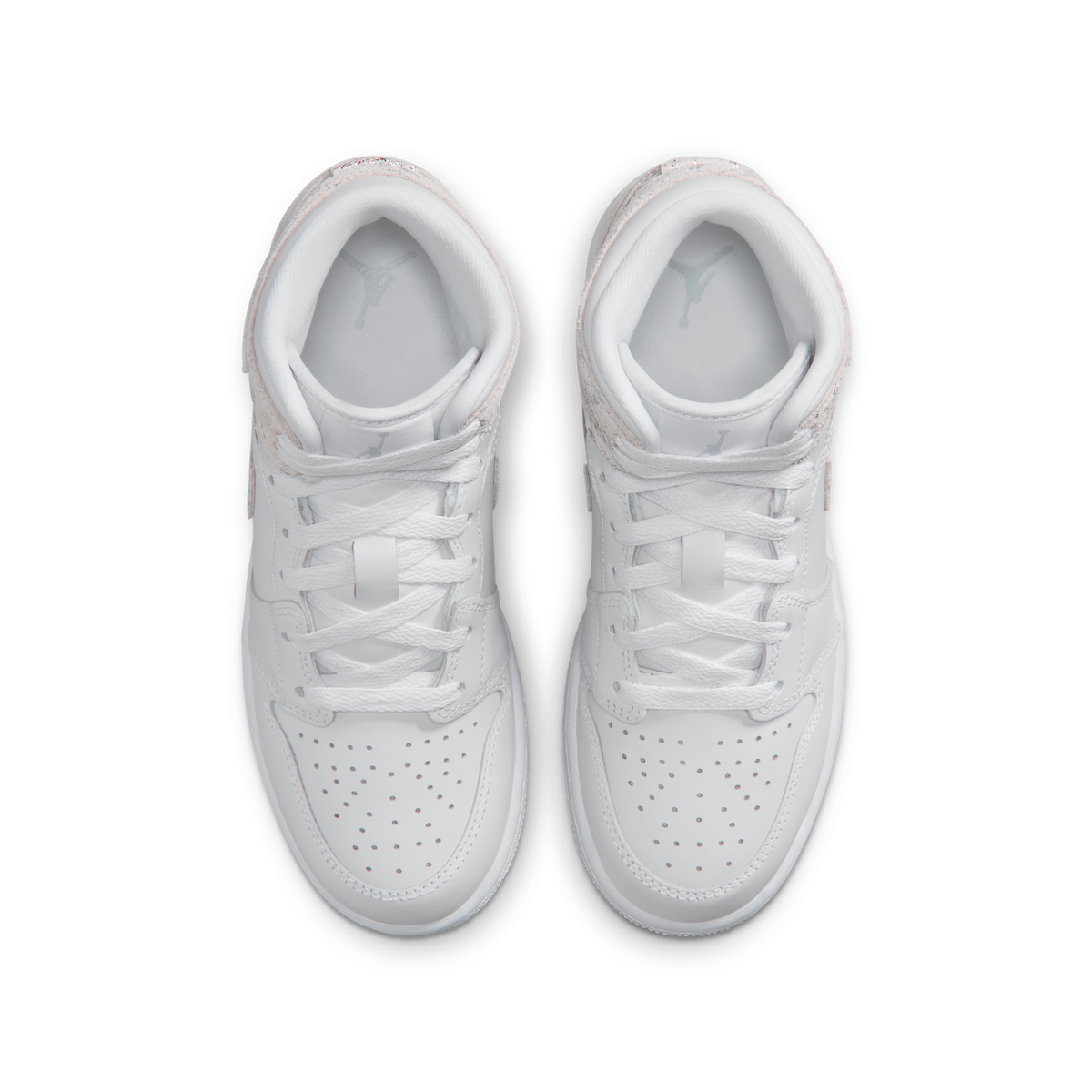 Jordan 1 Mid SE Distressed White Field Silver (GS)