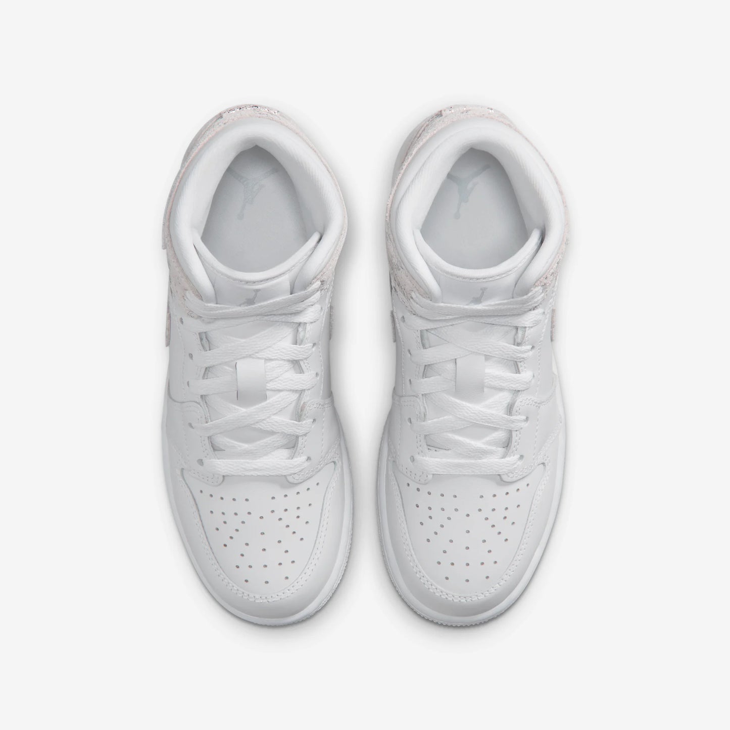 Jordan 1 Mid SE Distressed White Field Silver (GS)