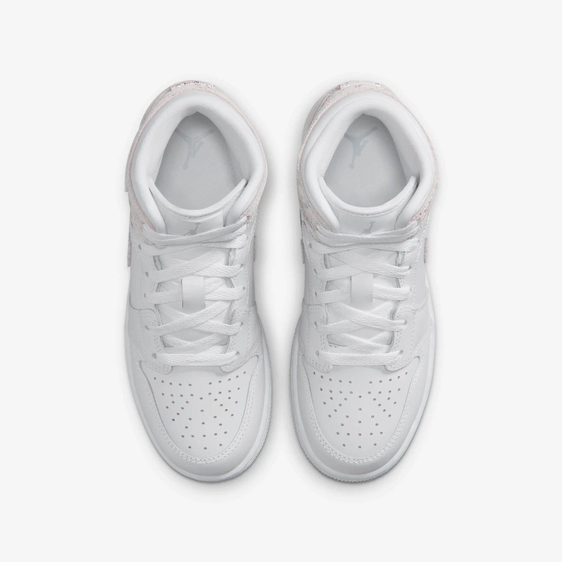 Jordan 1 Mid SE Distressed White Field Silver (GS)