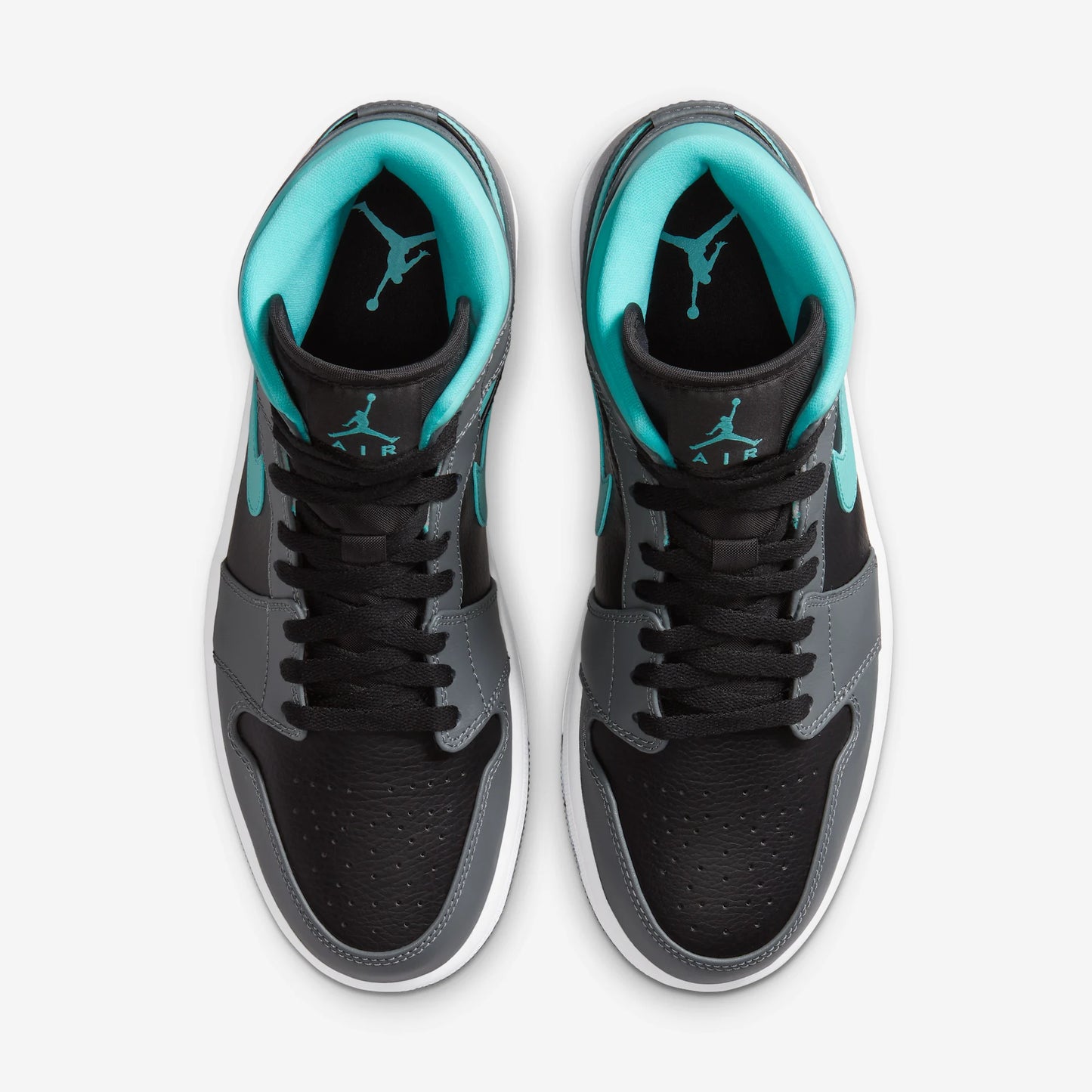 Jordan 1 Mid Grey Aqua