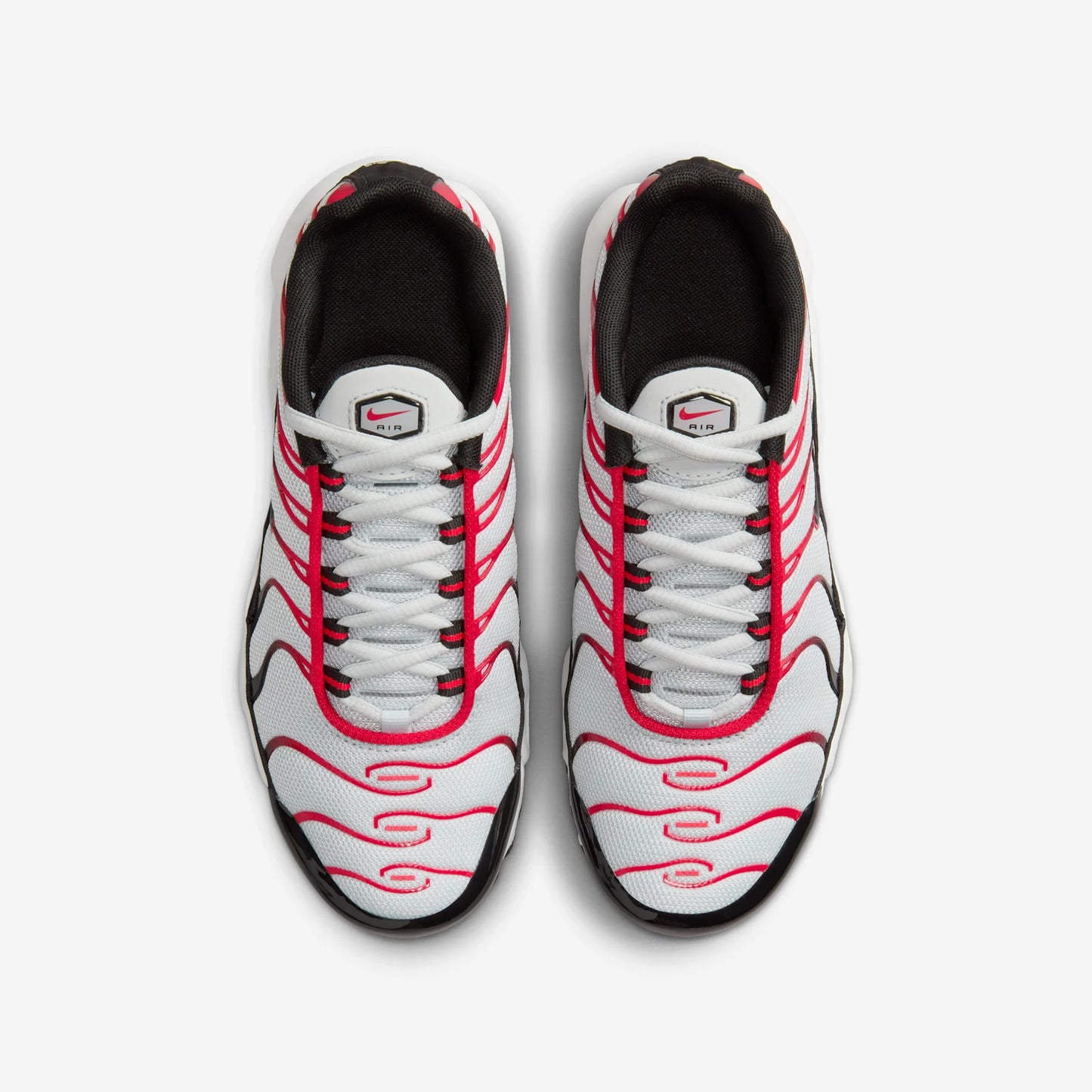 Nike Air Max Plus Pure Platinum Black White University Red (GS)