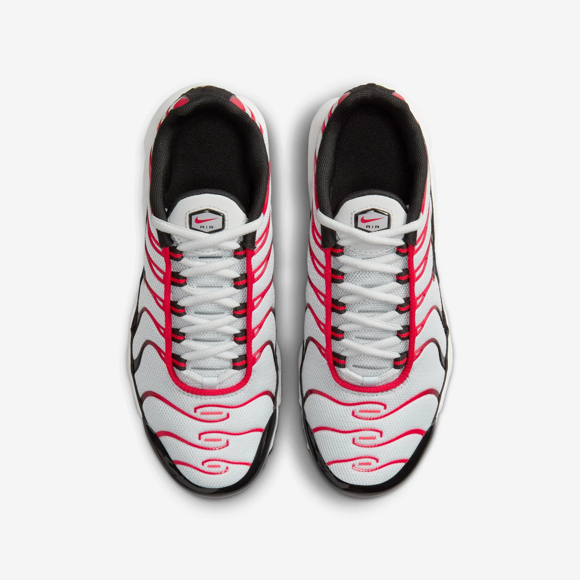 Nike Air Max Plus Pure Platinum Black White University Red (GS)