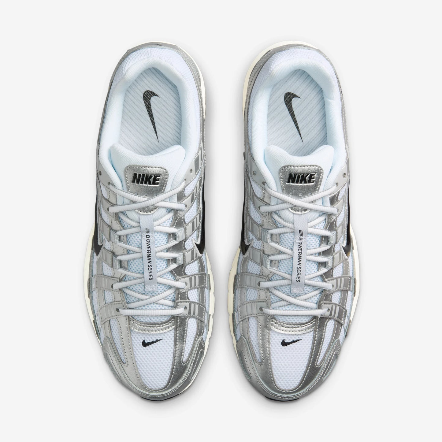 Nike P-6000 White Metallic Silver Flat Silver Black