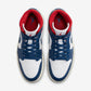 Jordan 1 Mid French Blue Gym Red (Women's)