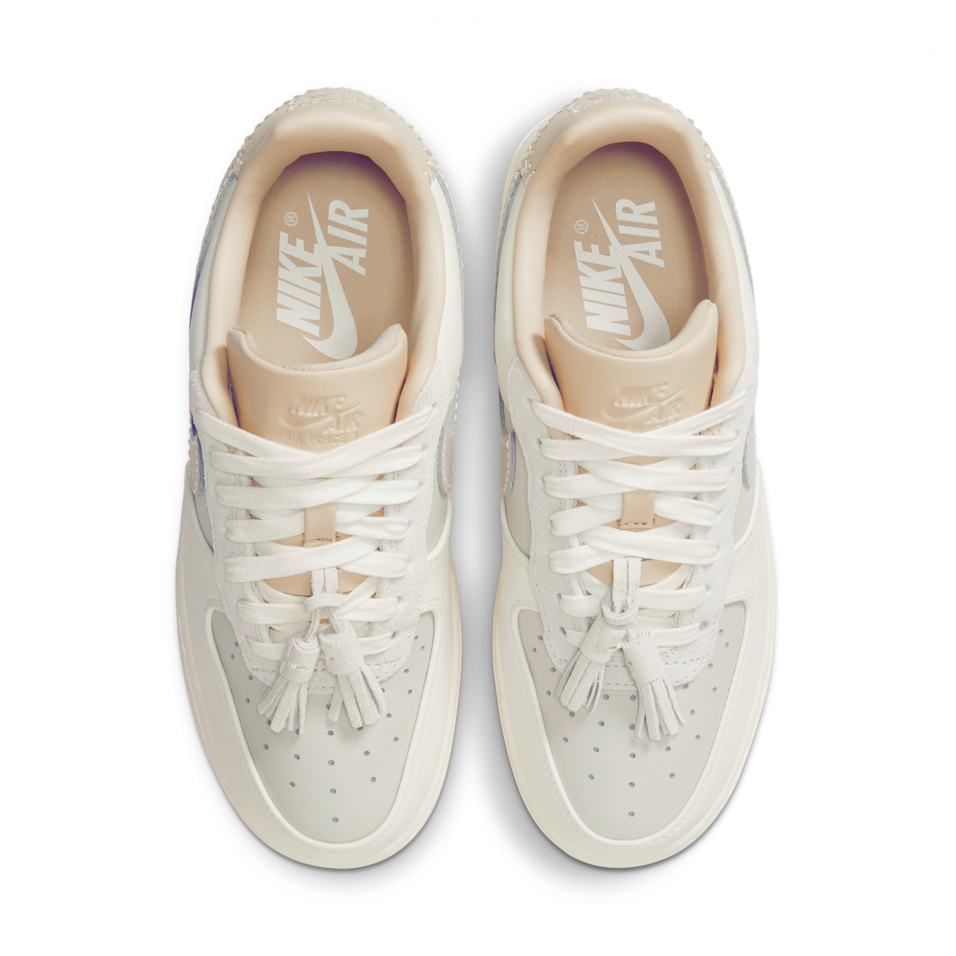 Nike Air Force 1 Low '07 Light Bone Suede Tassels (Women's)