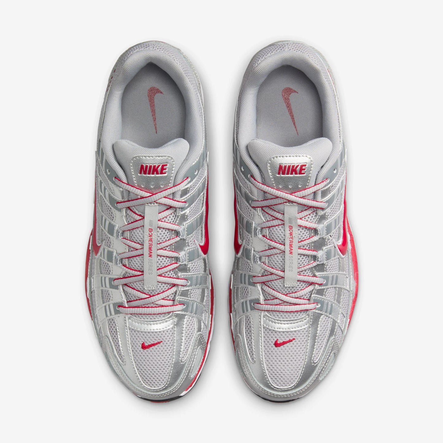 Nike P-6000 Metallic Silver Gym Red
