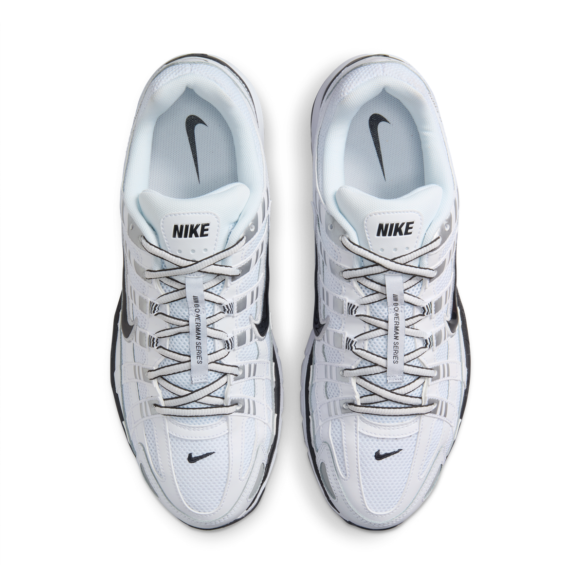Nike P-6000 White Metallic Silver Black