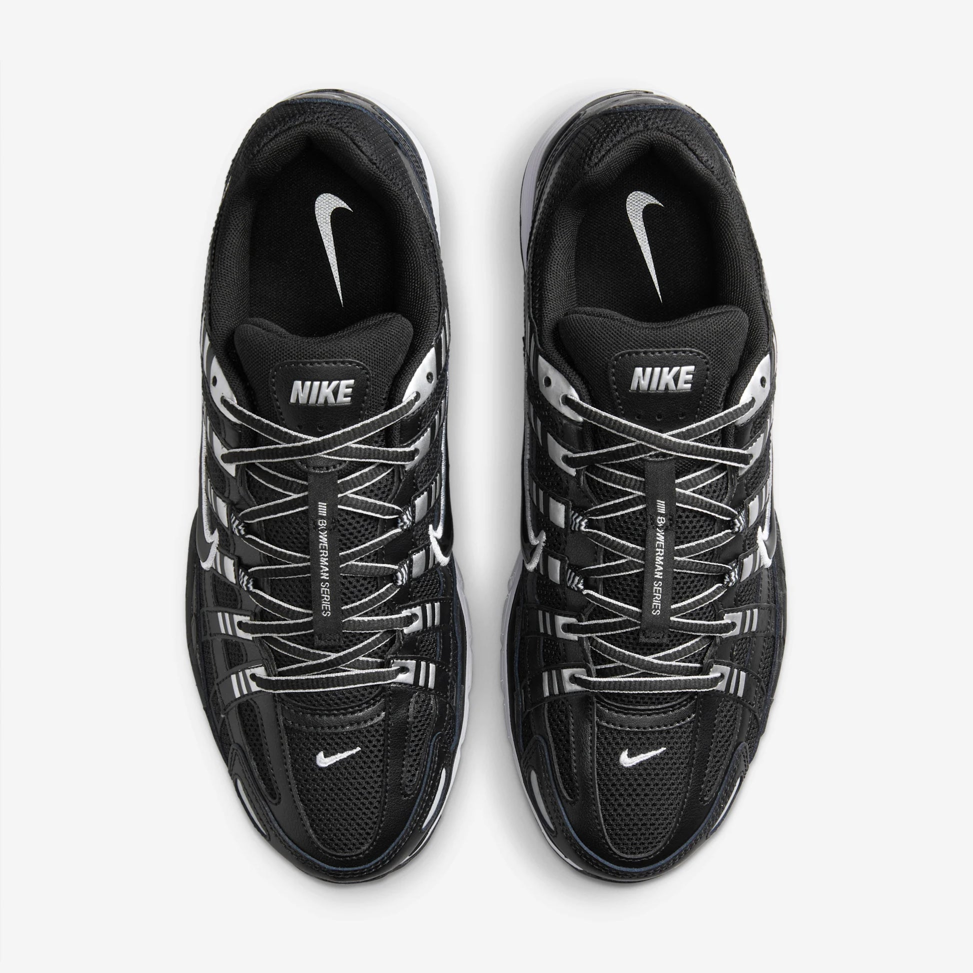 Nike P-6000 Black White Metallic Silver