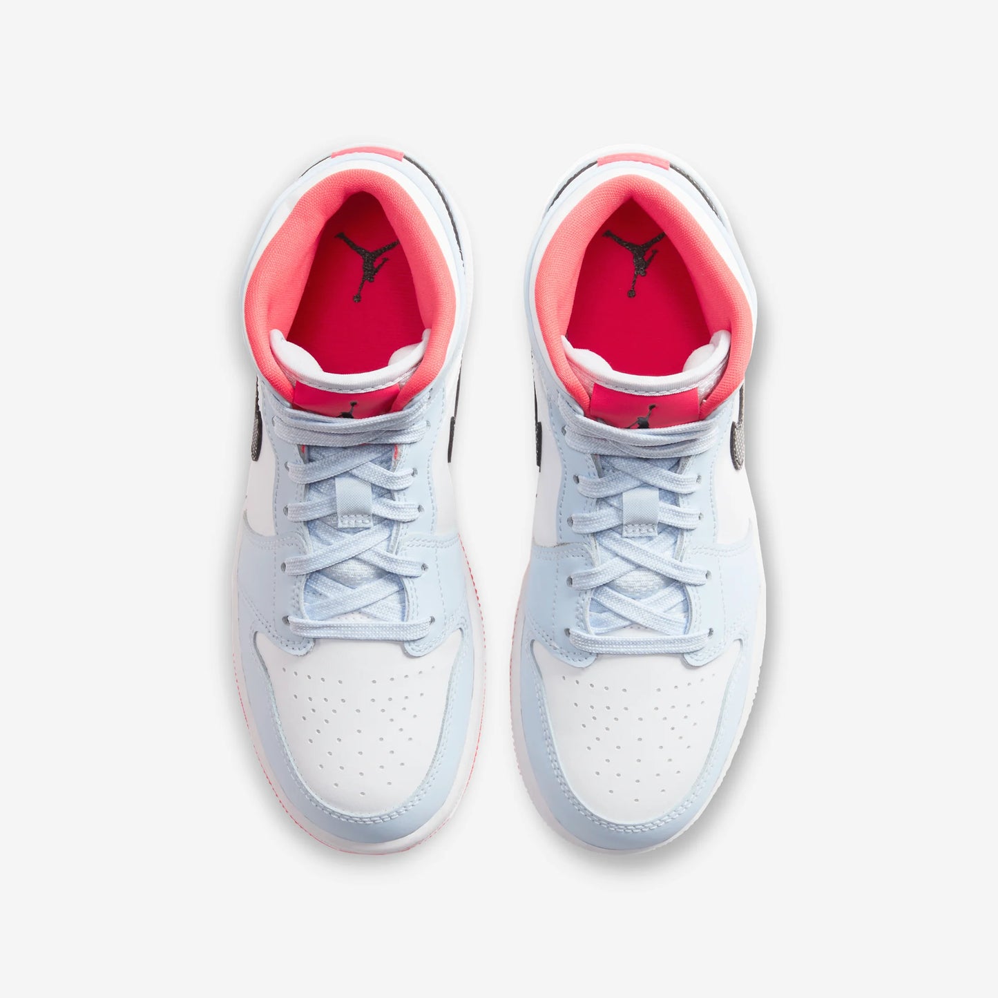Jordan 1 Mid Half Blue Polka Dot Swoosh (GS)