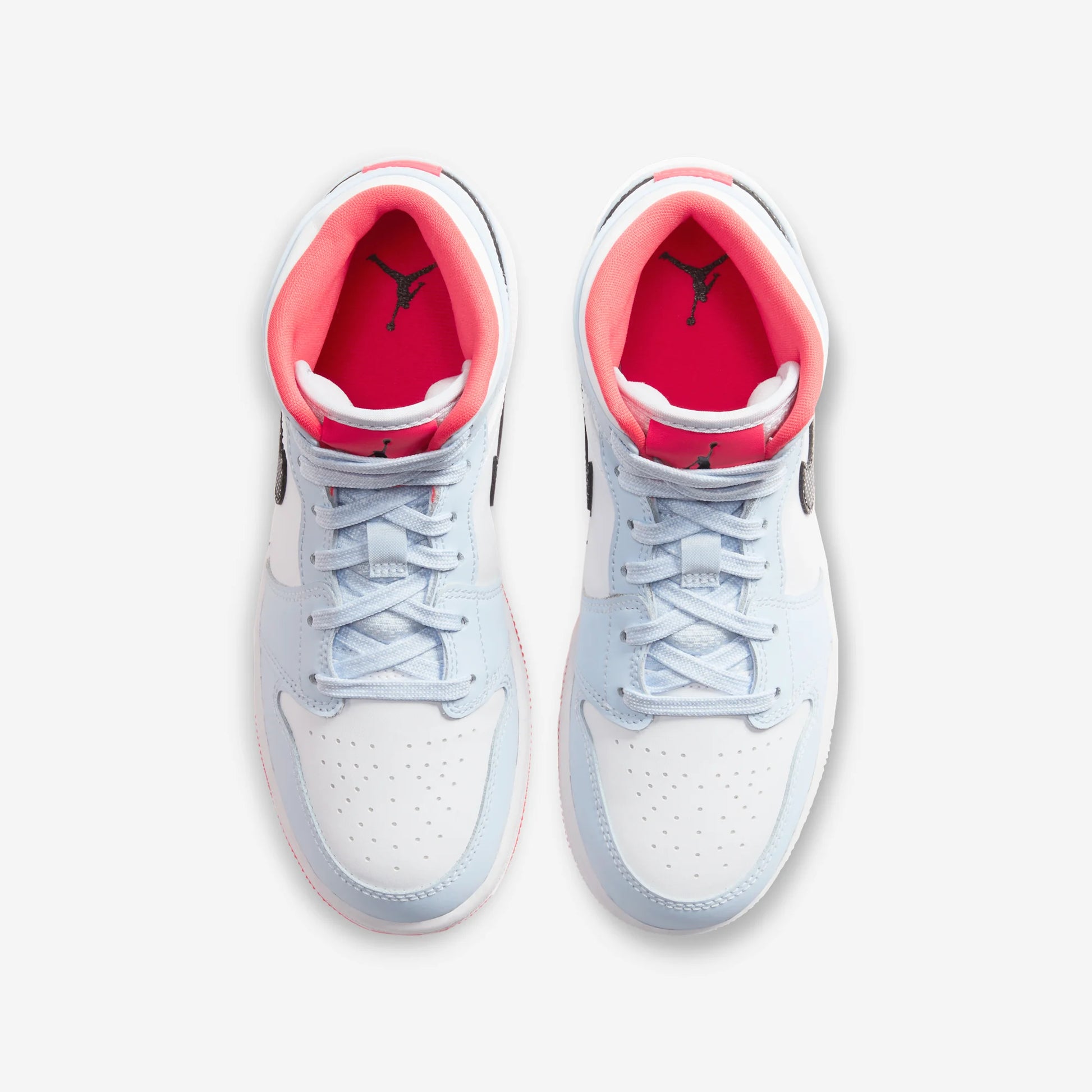 Jordan 1 Mid Half Blue Polka Dot Swoosh (GS)