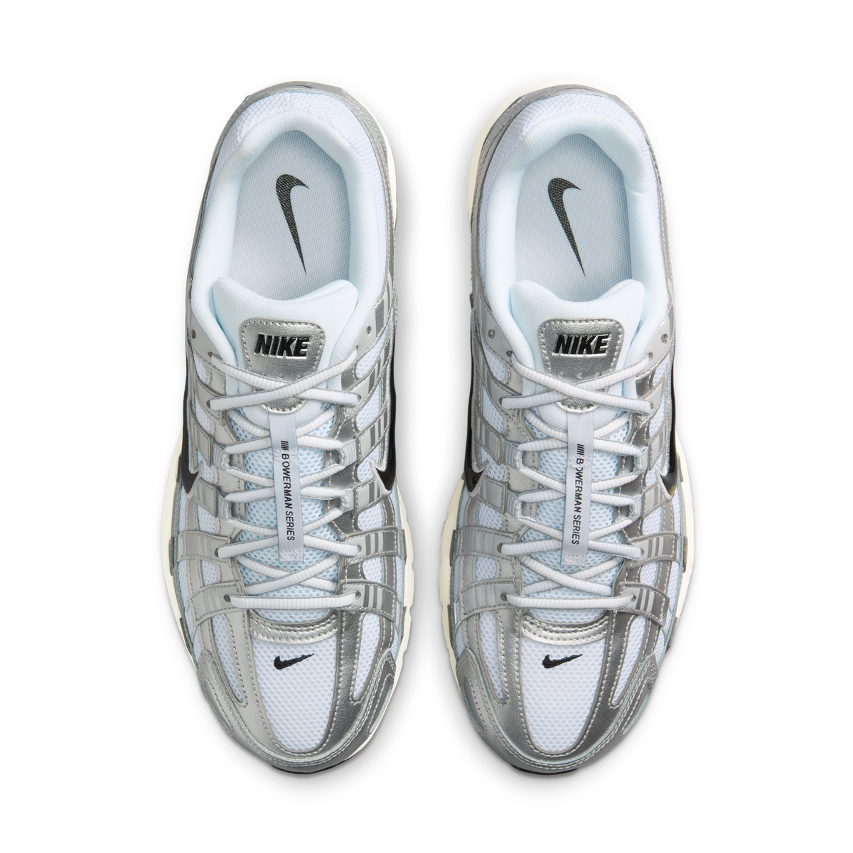 Nike P-6000 White Metallic Silver Flat Silver Black