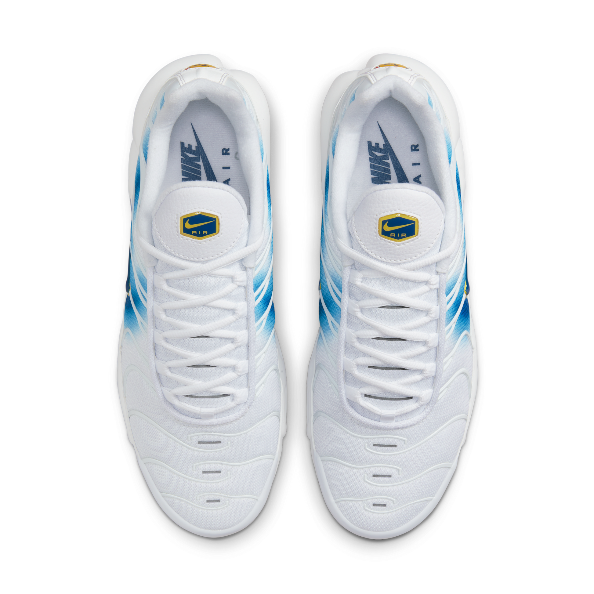 Nike Air Max Plus Spray Paint Swoosh White Blue